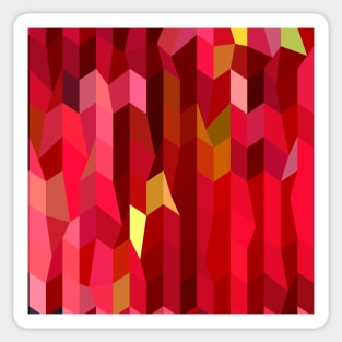 Cardinal Red Abstract Low Polygon Background Sticker